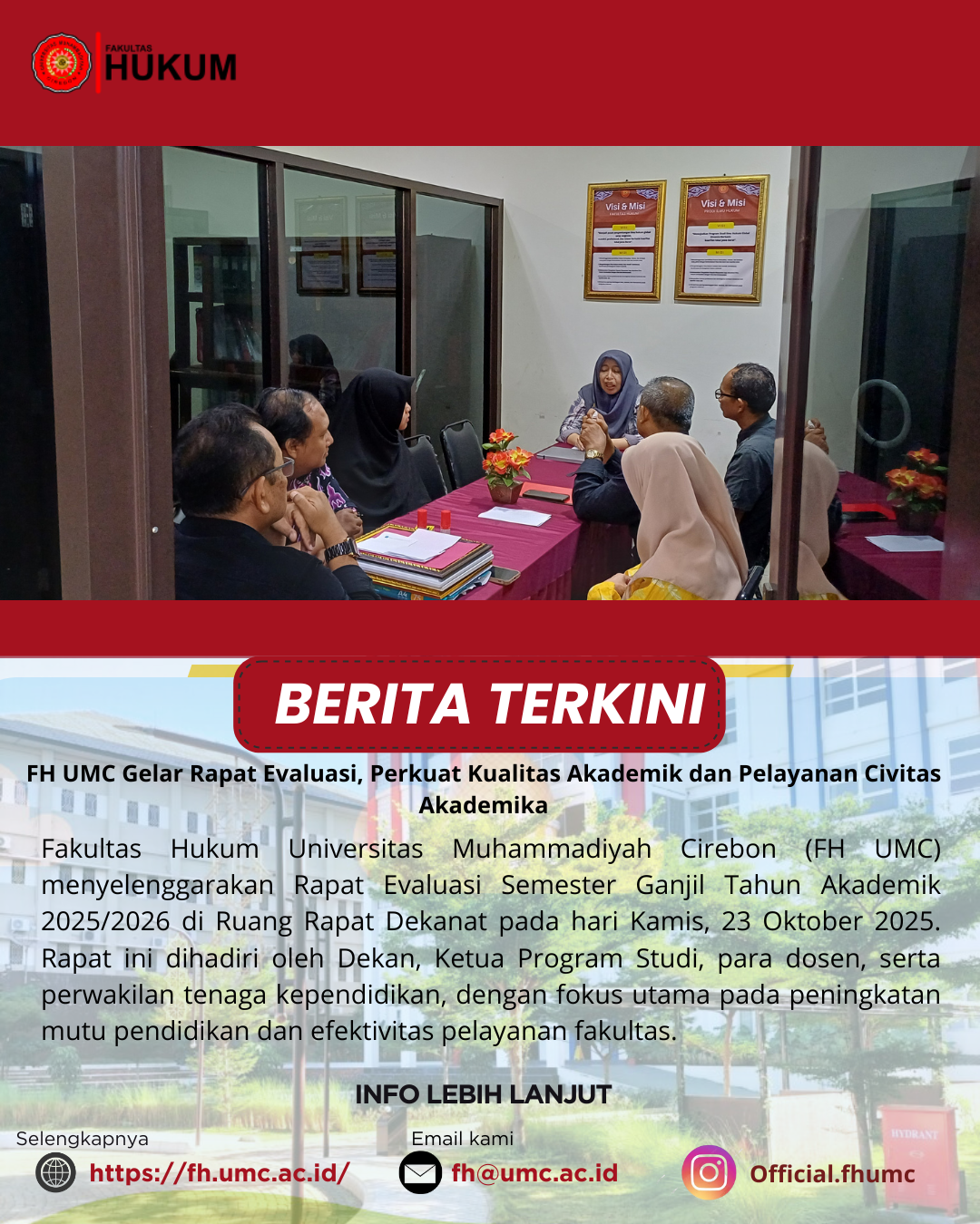 RAPAT EVALUASI FH UMC