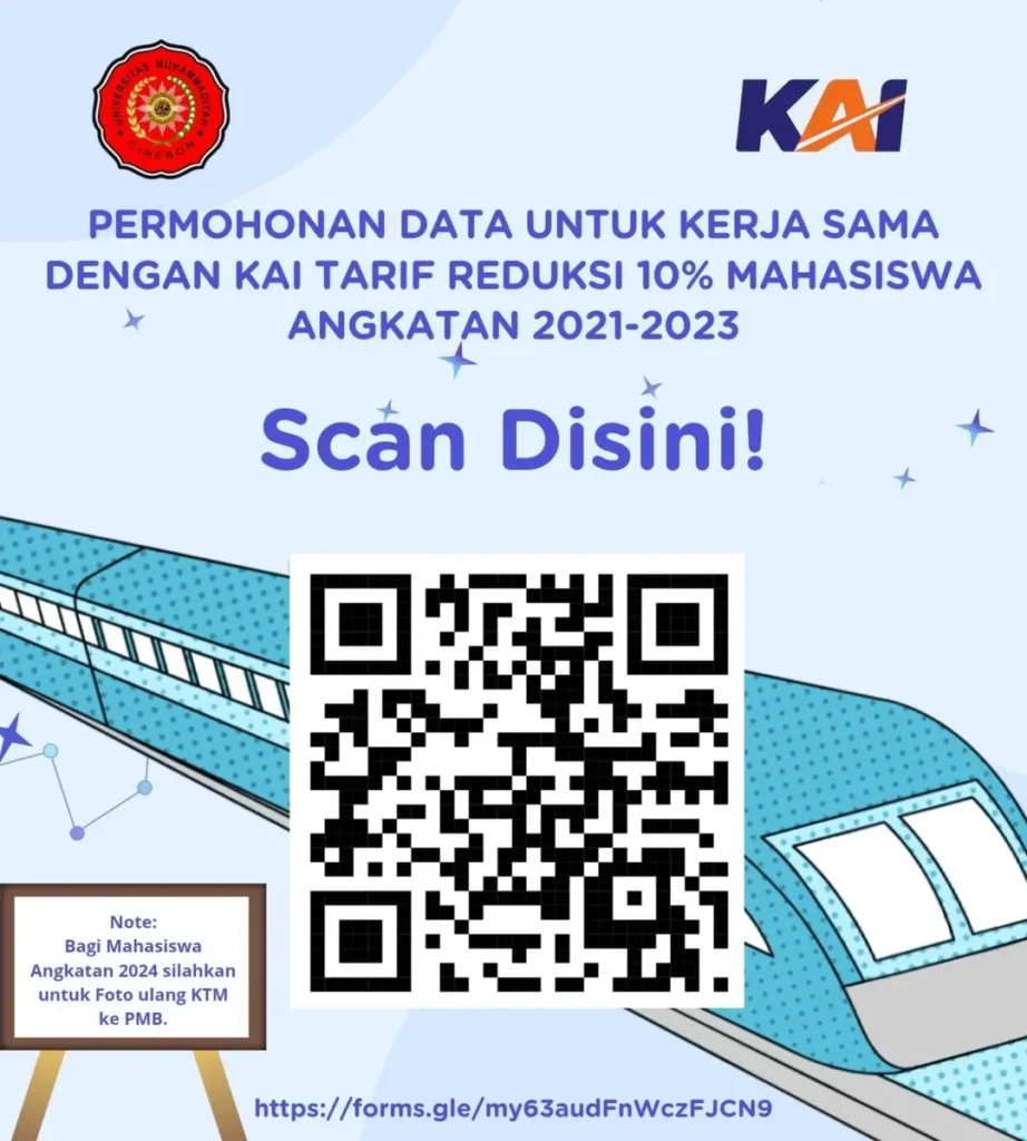 Pemberitahuanpermohonan data untuk kerja sama kai tiket reduksi 10% sebagai berikut-1. Monggo i